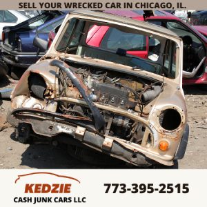 wrecked car-cash-car-junkyard-sell-cash-Chicago-Illinois