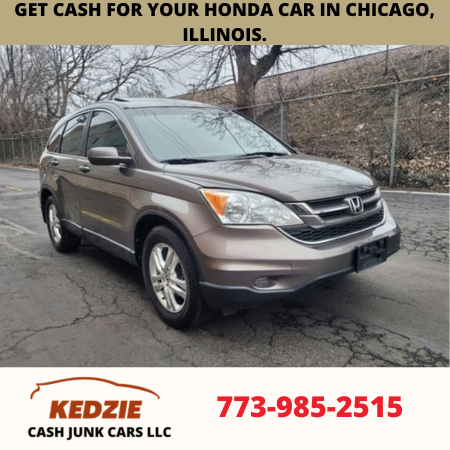 Get cash for your Honda car in Chicago, Illinois.